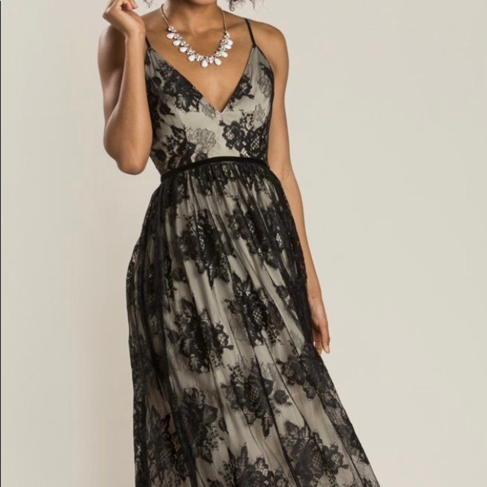 Black Lace Maxi Dress
